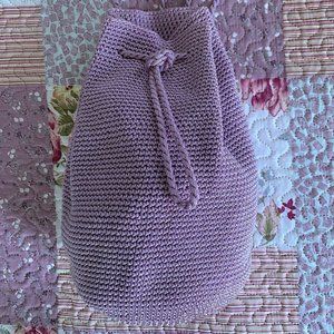 ISLAND By Harry Haslett Purple Lilac Crochet Knit Backpack Purse